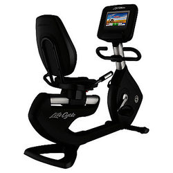 Life Fitness Platinum Club Series Recumbent Lifecycle Exercise Bike with Discover SI Tablet Console